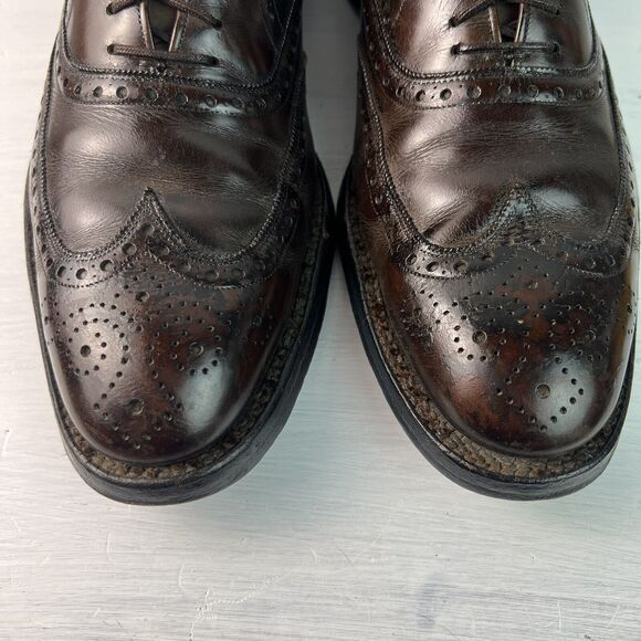 Vintage Allen Edmonds Boulevard Wingtip Shoes Size 10.5 B 6375 Brown USA main image 7